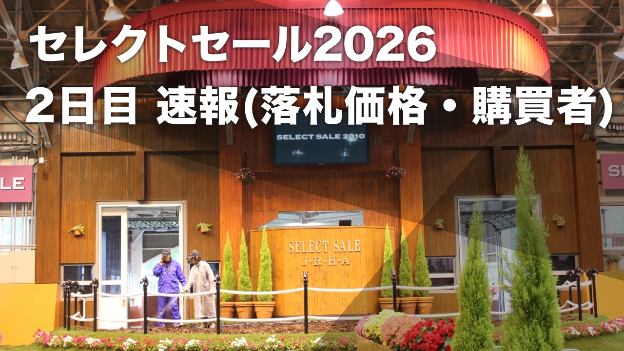 セレクトセール2026落札速報】2日目(当歳馬)セールの落札価格・落札者